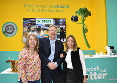 Michelle Glover, Hans Renia, and Cari Plaza promote Bimi Broccoli from Sakata Seed.