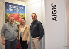 Kevin Brandt ,Marlisa Garcia, and Gavin Porter represent AIGN, a global network of nurseries, securing propagation rights and managing the intellectual property for different fruits.
