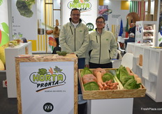 Sergio Silva and Ines Patricio of Portuguese vegetable exporter Horta Pronta. They export cabbages, leeks, potatoes and carrots to the Netherlands, Germany and Poland.