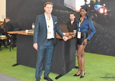 On the left is Kamil Anikiej of Veg King Poland. They export cauliflower, broccoli and cabbage to Western Europe.