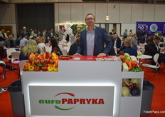 Andrzej Mierzejewski of Euro Papryka. They export Polish bell peppers and other vegetables.