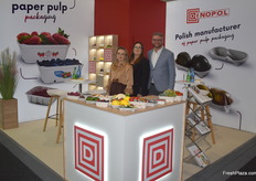 Anna Malyszka, Paulina Nowicka-Kukulka, and Daniel Formanski of Dinopol. They export their packaging from Poland to Austria, Germany, Sweden, UK, Norway, the US and Israel.
