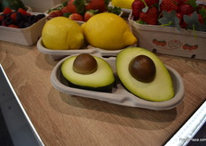 Dinopol's packaging is suitable for a variety of fruits, like avocados.