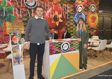 Can Cakir and Nina Eren of Turkish fresh produce exporter Eren. They export citrus from Turkey