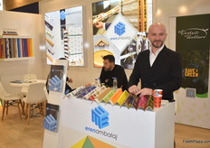 Gürkan Atay of Eren Ambalaj. They produce cardboard edge protectors, which are exported to the USA and European markets.