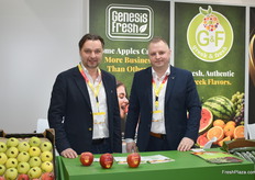 The brothers Jan and Jacek Nowakowski of Genesis Fresh. They export apples from Poland.