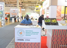 Obed Amevor representing Ghana's mango growers. The association groups over 1200 members, growing the earliest mangoes in West Africa with a season starting in December.