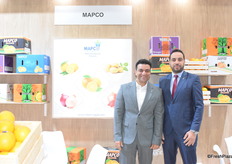 Ahmed Badawi and Ashraf Seihi from the Egyptian company Mapco, citrus fruit exporters.