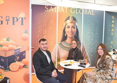 Mennatallah Tarek Hassan (center), and Gehan Mostafa (right) from the Egyptian citrus exporter Sadat Global.