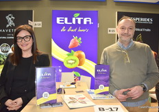 Stamatia Smernou (left) and Lazos Chatziioannidis from Elita. The Greek company sourced 13.000 tons of kiwifruit this season and is preparing for large volumes of strawberries.