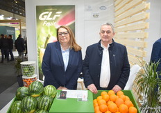 Ms. Liliana Ristovska-Barlagianni and Mr. George Barlagiannis from the Greek company GLF Fruit. After a good citrus season, they are preparing for the season of their main product, watermelon.
