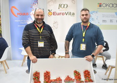Nikos Kouratoras (left) and Giorgos Trypakos (right) from the Greek company Eurovita. They came from the Athens Central Market to strengthen the variety of their imports.