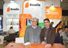 Theofilos Aplakidis (left) and Ioannis Stogios (right) from Soulis. The packaging technology company discussed new technological developments and evolving customer needs with its partners.