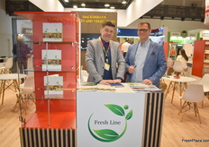 Goran Adamovic (left) and Boris Shuperliski (right) from the Northern Macedonian company Unnix Fresh Line. Their summer fruit production is very strong and they are in search of firm collaborations with Eastern European companies.