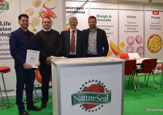 Nature Seal AgroFresh have developed a low cost sulphate free formula which can be used on fresh cut potatoes. Craig Edwards, Rob Round, Simon Matthews and Marino Castillo Ortuzar were on hand at the stand.
