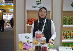 Exim Agri had fresh fruit and vegetables from Uzbekistan. Nigora Djurabaeva was at the stand