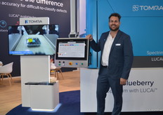 TOMRA were promoting their new blueberry sorter the 5S Blueberry. Troy Cleavers was on hand to explain the features.