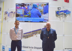 Les Burstow and Steve Houghton were at the Marco stand. The company was promoting their weighing systems.