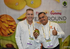 Tom Hall of Freska Produce International is joined by Ramon Ojeda with the National Mango Board.