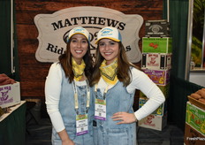 Samantha Gilbert and Jaylie Lourens with Matthews Ridgeview Farms.