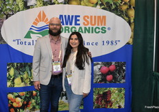 Jared Bray and Morgan Mariscal with Awe Sum Organics.