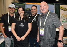 Eric Vargas, Claire Cagnacci, Manuel Diaz, and Jeff Oberman with Field Fresh Farms.