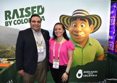 Manuel Michel and Jen Velasquez with Avocados From Colombia.