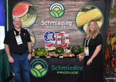 Adam Chernow and Patterson Gonzalez with Schmieding Produce, celebrating 90 years in business.