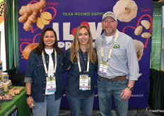 Isha Ghetia, Hannah Cleveland, and Dennis Carter with I Love Produce.