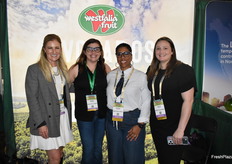 Raina Nelson, Denise Junqueiro, Myisha Nathaniel, and Leslie Germain with Westfalia Fruit.