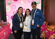 Alexandra Cossio, Flavia Roggiero, and Jose Roggiero with Freshway Produce.