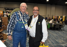 Chuck Yow with North Bay Produce and Joe D’Ottavio with Harvest Sensations smile for a photo together.