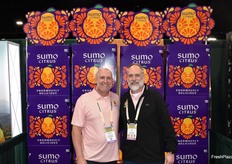 Chuck Plummer and John Pursel of AC Foods – Suntreat, promoting Sumo Citrus.