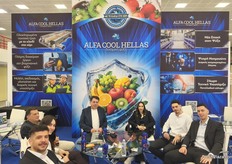 The Alfa Cool Hellas team holds its morning meeting early before the second day of Freskon begins. Greek packing houses rely heavily on the company’s proposals to ensure optimal cooling technology for their fruits and vegetables.
