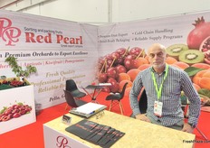 Stefanos Boutas from Red Pearl. Stone fruits, especially cherries, are the company’s main products.