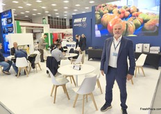 Christos Karathanasis from the joint stand of Unitec and Novatec. It was difficult to find a company representative available, as discussions and meetings were almost nonstop.