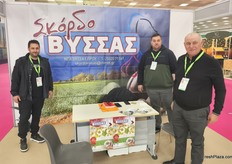 Greek garlic means Skordo Vissas cooperative. From left, Vasilis Chantiridis, Evangelos Chasmanidis and Giannis Margaritidis.