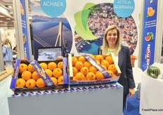 Stella Mantzourani from Terzis Fruits from the region of Ilia, which in addition to citrus fruits also specializes in watermelons.