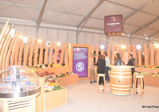 Part of Les Domaines' stand devoted to fresh produce.