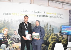 Ayoub Chami and Zineb Bouasria from Socodevi, Canadian-backed NGO that supports 25 cooperatives working in the sector of aromatic and medicinal plants.