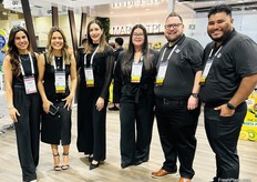 L-R: Simran Sharma, Tati Monteiro, Silvana Descomps, Leena Tran, Anthony Comegna and Albino Calderon of Catania Worldwide.