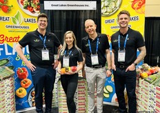 L-R: Mike Faul, Brigita Dimenna, Jeff Richardson and Justin Wright from Great Lakes Greenhouses Inc.