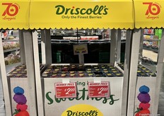 This Driscoll’s berry basket, set up for the Longo’s chain, offers special member pricing on the company’s berries.