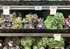 Organic red, green and black kale from the U.S.