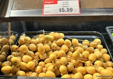 Fresh-looking white dates.