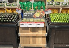 Shoppers can buy freshly made guacamole themselves or pick up avocados, jalapenos, limes and chips all in one spot.