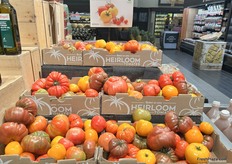 Ontario grown Heirloom tomatoes earn their own display.