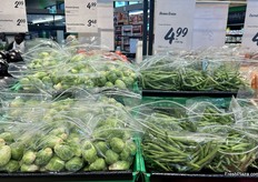 Bagged Brussels sprouts and green beans give shoppers and grab-and-go option.