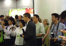 Officials waiting for the opening.