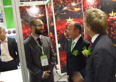 Gérald Lamusse and Chris White in meeting with Rashad Shirin of Royal Pome; Azerbyijan.